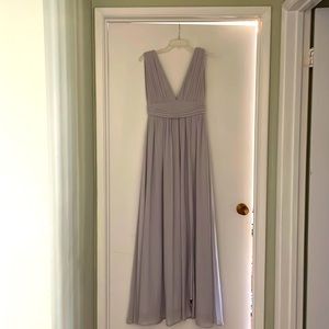 Lulus heavenly hues light grey maxi dress - size small